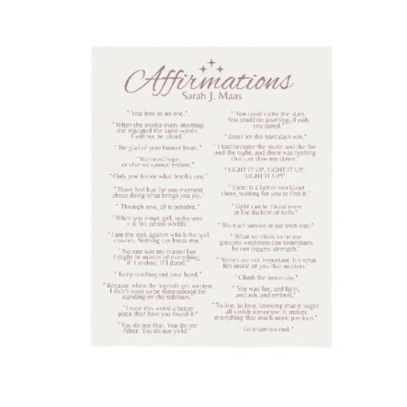 Sarah J Maas ACOTAR Affirmations Print - Picture 2 of 7